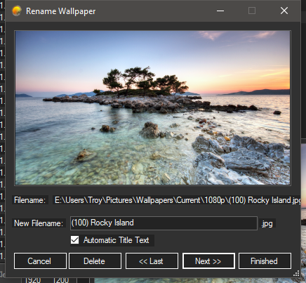 Light Adjusting Wallpaper Changer - Image Renamer Tool